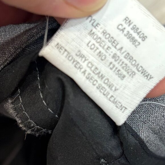 THEORY Lightweight Wool Blend Gray Rose Broadway Dress Pant sz 6 - Picture 4 of 12